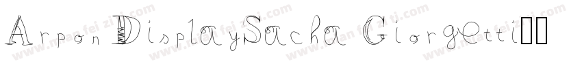 Arpon DisplaySacha Giorgetti字体转换